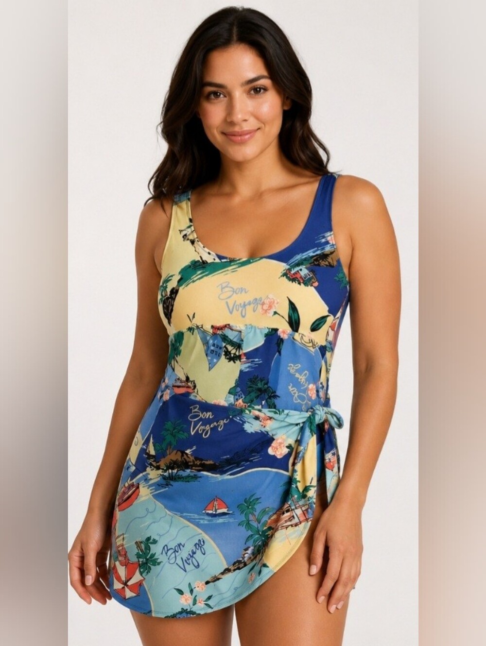 Old Navy Sz XS Womens Bathing Suit One Piece Tie Waist Stretch Swim Beach